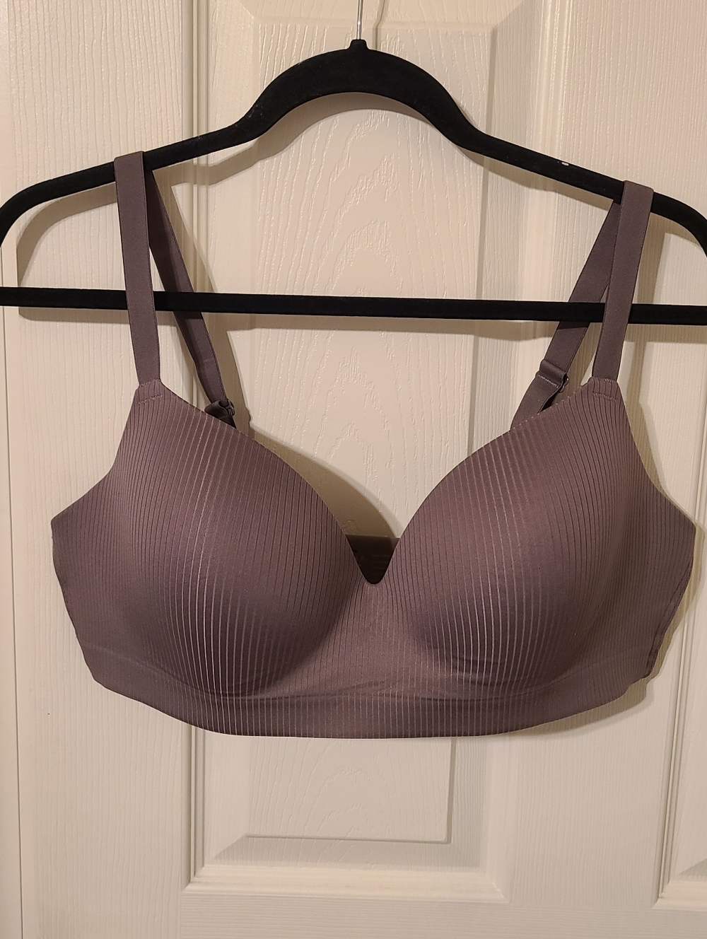 Soma Ribbed Wireless Bra - Gray